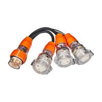 Câble de distribution 19 broches SOCAPEX 6 circuits vers 6 prises NEMA 5-15P EDISON pour éclairage de scène, câble multiprises pour DJ et événements en direct