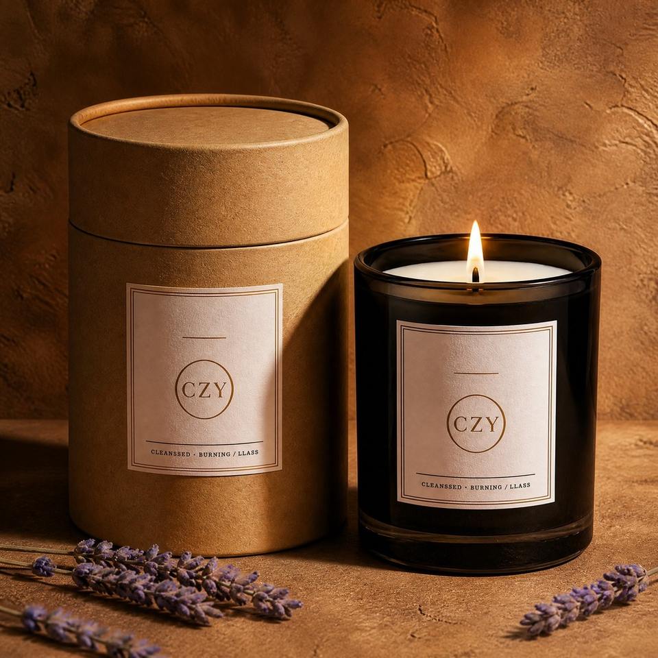 Custom Kraft Paper Tube for Scented Candle Recyclable Round Cardboard ...