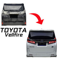 Kit carrosserie pour TOYOTA Vellfire 2015-2017, mise à niveau 2022, nouveau modèle, avec phares à LED, feux arrière à LED, pare-chocs, feux de jour