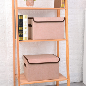 Pink Canvas Fabric Home Cloth Containers Drawers <b>Storage</b> <b>Boxes</b> - Product Image 5