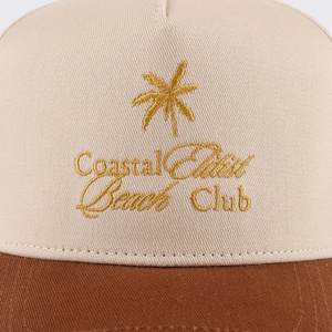 Casquettes de baseball structurées imperméables à deux tons avec boucle métallique, broderie plate personnalisée par le fabricant, 5 panneaux, pour le sport - Product Image 4