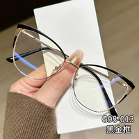 Lunettes anti-lumière bleue tendance avec monture papillon en métal, motif dragon et phénix, style européen et américain, transfrontalier