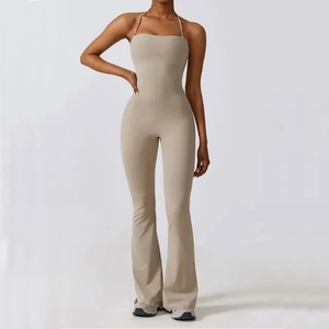 Body de sport une pièce pour <span class=keywords><strong>femme</strong></span> en gros grande taille Compression Halter Gym Leggings évasés <span class=keywords><strong>Combinaison</strong></span> Fitness Workout Yoga Romper - Product Image 6