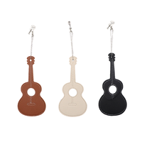 Porte-plectres en cuir PU en forme de guitare, étui de rangement créatif pour plectres de guitare, sac portable pour plectres