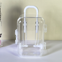 Boîte à bonbons transparente en plastique design valise de voyage, mini-boîte à dragées pour mariage et baby shower