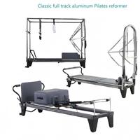 Máquina de Pilates Portátil de Aleación de Aluminio, Cama Reformer Negra, Equipo de Yoga de Fábrica