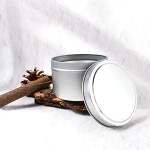 Factory Custom Aluminium Jar Container Empty Metal Can Packaging Small Round Box christmas metal tin candle jar empty