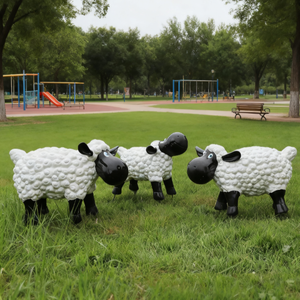 Đáng yêu Shaun cừu điêu khắc được cấp phép nhựa trang trí sân vườn thêm quyến rũ hay thay đổi tuyệt - Product Image 4
