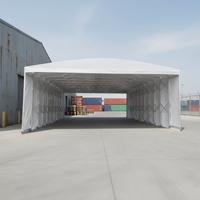 Tente mobile pliable en acier résistant aux intempéries, abri de stockage extérieur portable pour événements, parking, jardin, usage commercial