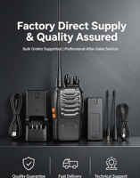 Radio bidirectionnelle longue portée durable 430-440 MHz, émetteur-récepteur portable, talkie-walkie crypté pour la sécurité sur les chantiers extérieurs