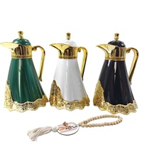 Carafe à café en verre avec coque extérieure en plastique, rétention de chaleur et de froid, théière isolée pour la maison et le bureau