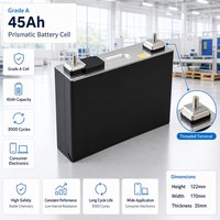 Batterie lithium-ion prismatique 45Ah 3.7V, 3000 cycles, haute capacité pour station d'alimentation portable et onduleur, vente en gros