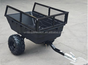최저가 고하중 스틸 유틸리티 트레일러 500kg 용량 분체 도장 ATV 견인식 정원 카트 소량 주문 가능 공장 직공급 - Product Image 3
