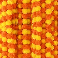 Fleurs de souci artificielles en gros, guirlandes longues pour Diwali, fleurs de souci artificielles pour Pooja indienne, mariage, Noël