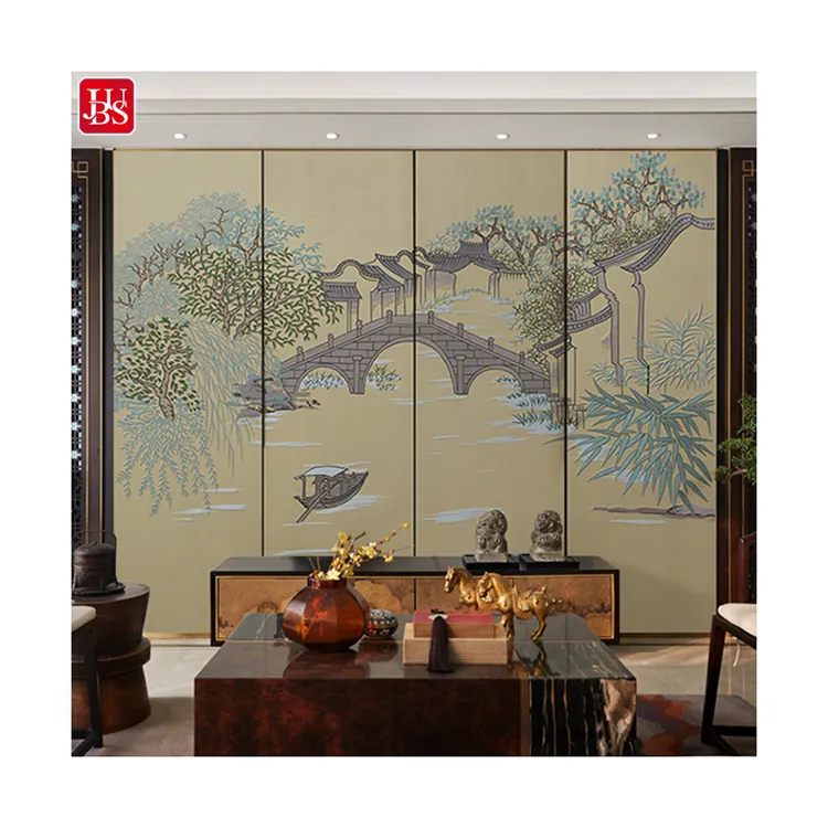 중국 고대 스타일 그림 디자인 거실 월페이퍼 홈 벽지 pvc 벽지