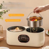 Vente en gros de cuiseurs à riz multifonctionnels entièrement automatiques, appareils de cuisine domestiques intégrés pour la cuisson et la cuisson à la vapeur à double cuve