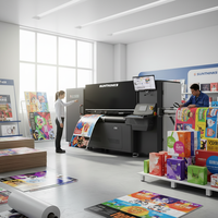 Printer Flatbed Single Pass Kecepatan Tinggi HP A3 Printhead untuk Kotak Karton Lebar Cetak 600mm