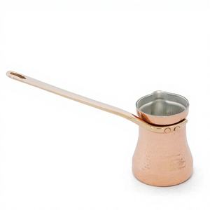 Amson Brass Hammered Pure Copper Eco-Friendly Lfgb Certified <b>Turkish</b> <b>Coffee</b> Pot - Product Image 1