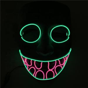 Schnelle Verschiffen Glow In The Dark Kostüm Led Party EL Draht Neon Maske - Product Image 5