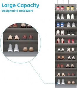 Organizador de Zapatos para Colgar en la Puerta, 33x15x85cm, Estante de Almacenamiento de Plástico, 20-35 Pares, Diseño Minimalista que Ahorra Espacio - Product Image 3