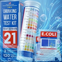 Kits de Prueba de Agua Potable Completos 21 en 1, Tiras Reactivas Multiparamétricas para Análisis de Agua con Detección de Bacterias