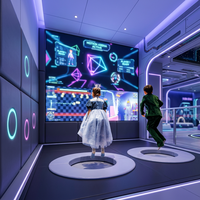 Projecteur de jeu interactif mural immersif AR pour trampoline, détection de mouvement, pour parc d'attractions