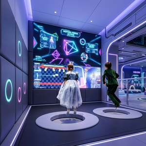 Projecteur de jeu interactif mural immersif AR pour trampoline, détection de mouvement, pour parc d'attractions - Product Image 1