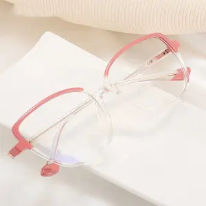 Jiuling eyewear custom optical myopia lens glasses blue light blocking eyeglasses fashion designer cat eye tr 90 eyeglass frame