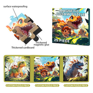 Livre de <span class=keywords><strong>puzzle</strong></span> en papier éducatif pour enfants, personnalisé, écologique, avec carte du monde en dessin animé magnétique - Product Image 3