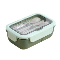 Compartiments Micro-ondes En Plastique Boîte À Lunch Conteneurs Pour Bureau Portable Alimentaire Tiffin Bento Box Set