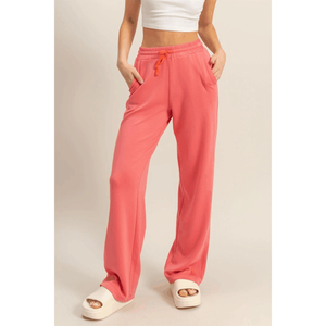 <span class=keywords><strong>Pantalon</strong></span> coupe droite taille haute avec cordon de serrage pour femmes - Product Image 1