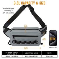 Sac banane de pêche à coque rigide anti-rayures avec fermeture éclair étanche et sangle réglable pour la pêche en rive et les sports nautiques en extérieur