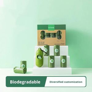 Distributeur de sacs à déjections pour animaux de compagnie en plastique écologique, simple, portable, avec logo personnalisé, pour les promenades en plein air et les voyages - Product Image 1