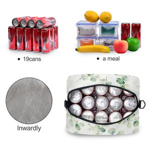 Insulated Lunch Bag Floral Tote <b>Cooler</b> Bag Zipper Portable Food Tote for Office School Travel - Product Image 4