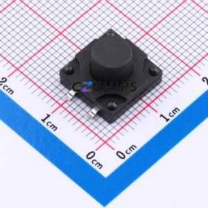 TS018A-TBY1EH8.5 Tactile Switch SMD-4P,12x12mm Switch Single Pole Single Throw Round Button 1.8N Vertical Mount - Product Image 1