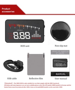 Keluaran baru 3.5 "DIY OBDII/EU-OBD Ports mobil HUD X5 tampilan kepala dasbor pada kaca depan - Product Image 6