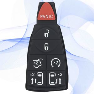 Tastierino di Ricambio in Gomma Siliconica per Telecomando Auto MS 6+1 Tasti per Chrysler/Jeep/Dodge, Sostituzione Chiave Senza Chiave - Product Image 2