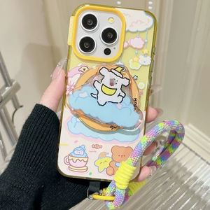 Милые Мультяшные собачьи магнитные кристаллические цветные Чехлы для мобильного телефона с магнитным кронштейном - Product Image 4