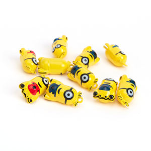 LLavero de moda personalizado Metal amarillo ojos <span class=keywords><strong>grandes</strong></span> persona <span class=keywords><strong>cascabeles</strong></span> llaveros colgante de dibujos animados - Product Image 2