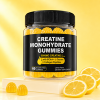 Gummies de créatine monohydrate à formule personnalisée, saveur citron, supplément sportif pour adultes, gestion de l'énergie, soutien naturel des muscles