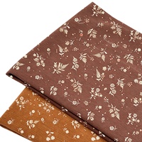 Tela de Pana Naranja 100% Poliéster, Tela de Pana Tejida con Estampado Personalizado, 6 Yardas para Vestidos, Camisas y Bolsos
