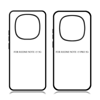 Coque de téléphone portable personnalisée en sublimation vierge pour Redmi Note 15 5G, coque de téléphone en TPU 2D DIY pour Redmi Note 15 Pro 5G/Note 15 Pro+ 5G