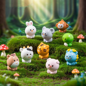 ミニチュア漫画12中国の干支ミニ樹脂動物の置物DIYマイクロ景観ホームテーブルケーキトッパー装飾用 - Product Image 2