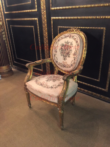 Fauteuils <span class=keywords><strong>Louis</strong></span> <span class=keywords><strong>XV</strong></span> design de luxe italien avec structure dorée, mobilier de salon fait main, fauteuils de loisirs - Product Image 4