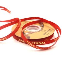 Ruban de satin en feuille d'or 3D imprimé sur mesure Logo simple face imprimé pour étiquettes de vêtements et accessoires pour cheveux