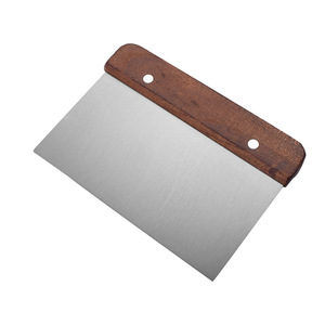 Stainless Steel Dough Scraper Wooden Handle Non Stick Surface Baking Flour Cutter Cake Nougat Divider Manual Release Mixed Wood - Product Image 1