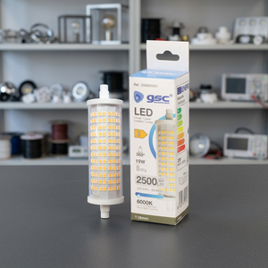 Lampada LED Lineare in Ceramica R7s 19W 6000K 2500lm 118mm Angolo di Illuminazione 360° Durata 20000h (GSC 200650065) - Product Image 3