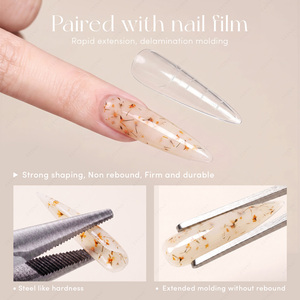 JTING Gel de construction pour ongles, Gelée transparente blanche laiteuse effet verre, Base blanche laiteuse nude, Gel dur pour extension d'ongles, Sans HEMA ni TPO - Product Image 4
