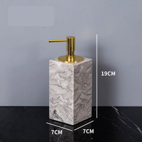 Marbre salle de bain 5 pièces ensemble lavabo 4 pièces ensemble désinfectant pour les mains bouteille boîte à mouchoirs plateau salle de bain ensemble assorti