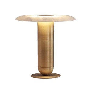 Lampe de Table moderne et minimaliste en laiton, lampe de bureau LED pour chambre à coucher, luminaire décoratif nordique, Base d'ampoule E27 - Product Image 5